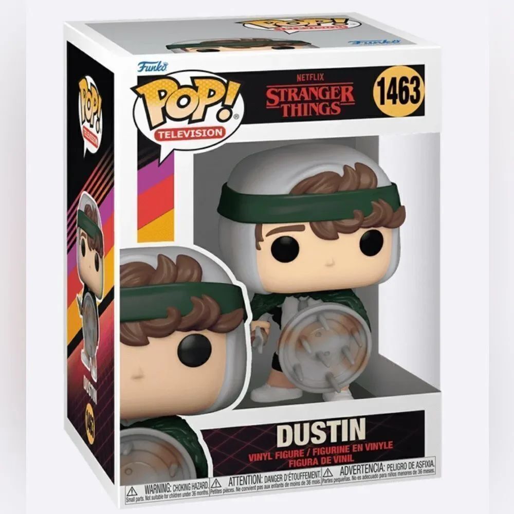 1 LEFT! Funko Pop Stranger Things DUSTIN ready to battler vecna Vinyl Figure